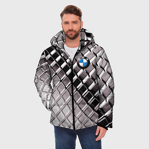Мужская зимняя куртка BMW - pattern / 3D-Черный – фото 3