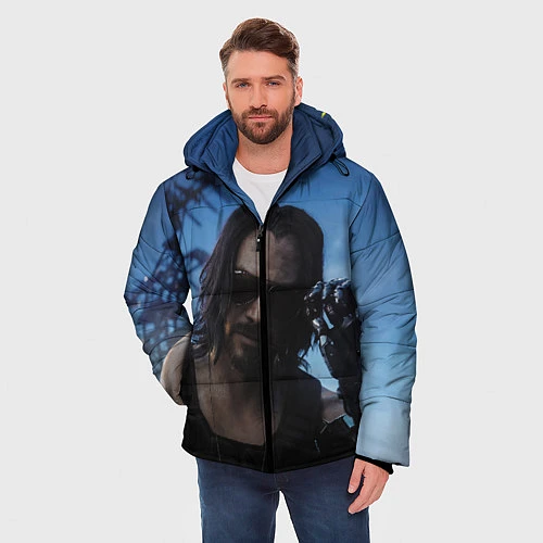Мужская зимняя куртка Киану Ривз / 3D-Черный – фото 3