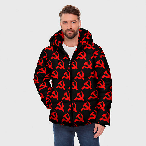 Мужская зимняя куртка СССР / 3D-Черный – фото 3