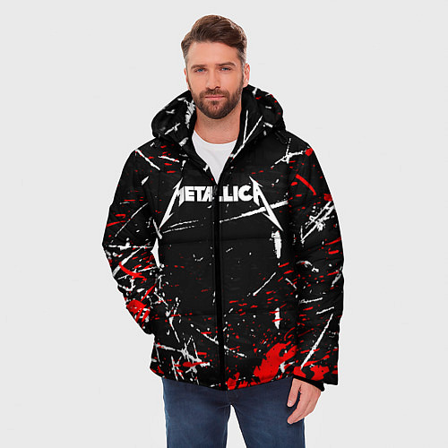 Мужская зимняя куртка METALLICA / 3D-Черный – фото 3