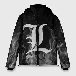 Мужская зимняя куртка L letter flame gray