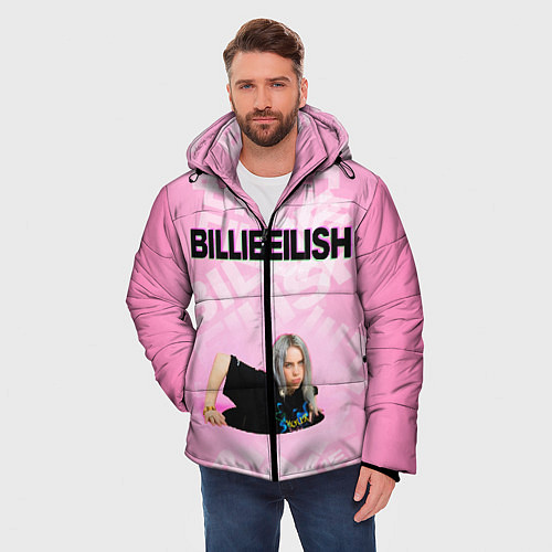 Мужская зимняя куртка Billie Eilish: Pink Mood / 3D-Черный – фото 3
