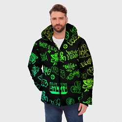 Куртка зимняя мужская BILLIE EILISH: Grunge Graffiti, цвет: 3D-черный — фото 2
