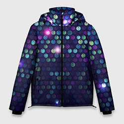 Куртка зимняя мужская Блестки диско, цвет: 3D-красный