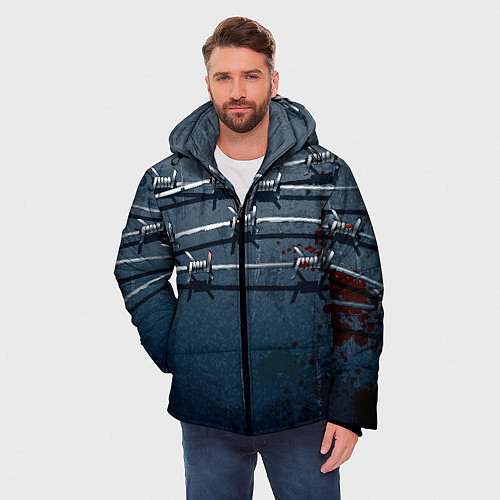 Мужская зимняя куртка Колючая цепь / 3D-Черный – фото 3