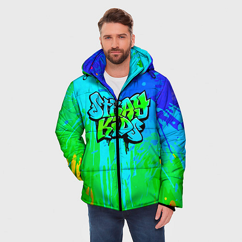 Мужская зимняя куртка Stray Kids / 3D-Черный – фото 3