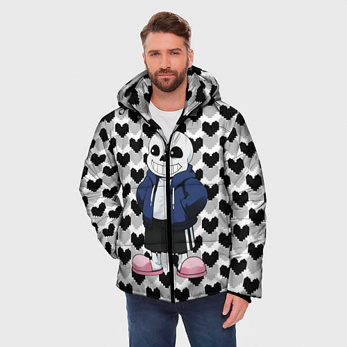 Мужская зимняя куртка UNDERTALE / 3D-Черный – фото 3