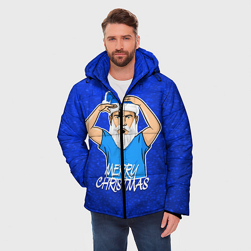 Мужская зимняя куртка Новогодний Дзюба FCZP / 3D-Черный – фото 3