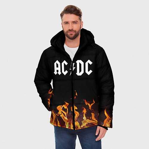 Мужская зимняя куртка AC DC / 3D-Черный – фото 3