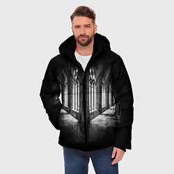 Куртка зимняя мужская Темные коридоры, цвет: 3D-черный — фото 2