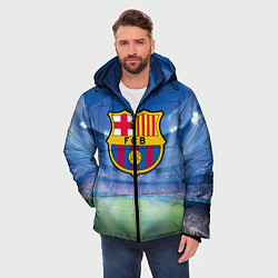 Куртка зимняя мужская FC Barcelona, цвет: 3D-красный — фото 2