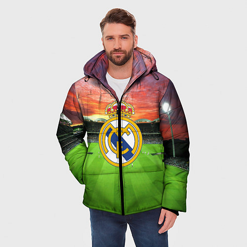 Мужская зимняя куртка FC Real Madrid / 3D-Красный – фото 3