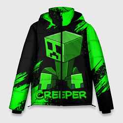 Куртка зимняя мужская MINECRAFT CREEPER, цвет: 3D-светло-серый