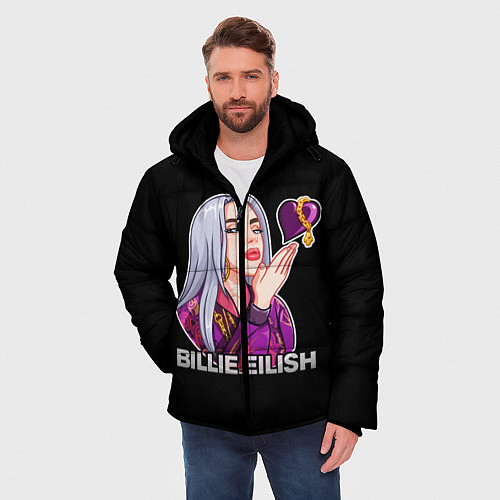 Мужская зимняя куртка BILLIE EILISH / 3D-Черный – фото 3