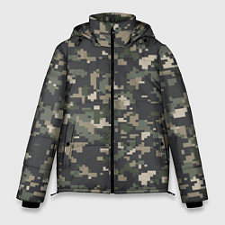 Куртка зимняя мужская Пиксельный камуфляж, цвет: 3D-черный