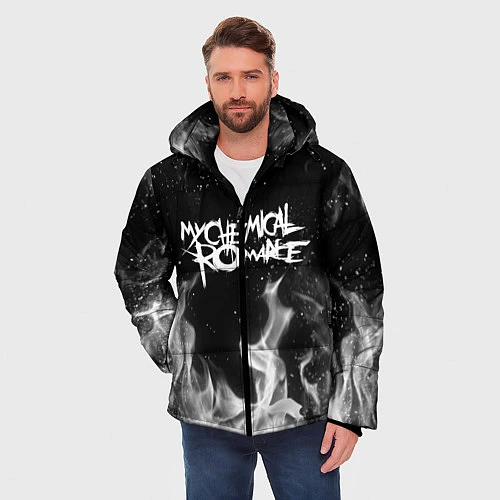 Мужская зимняя куртка My Chemical Romance / 3D-Черный – фото 3