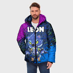 Куртка зимняя мужская BRAWL STARS LEON ОБОРОТЕНЬ, цвет: 3D-черный — фото 2