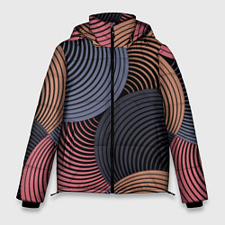 Куртка зимняя мужская Абстрактный узор, цвет: 3D-черный