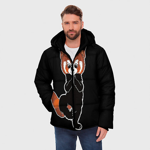 Мужская зимняя куртка Енот / 3D-Черный – фото 3