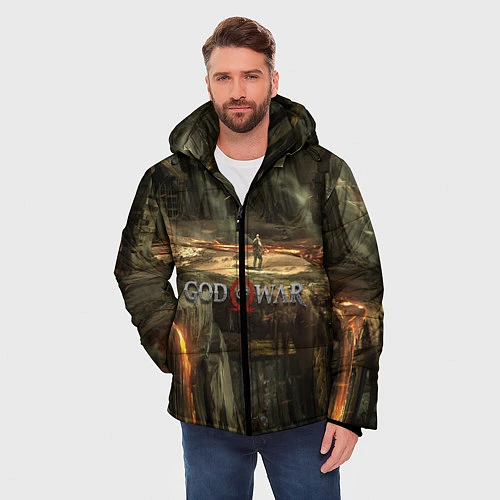 Мужская зимняя куртка GOD OF WAR / 3D-Черный – фото 3