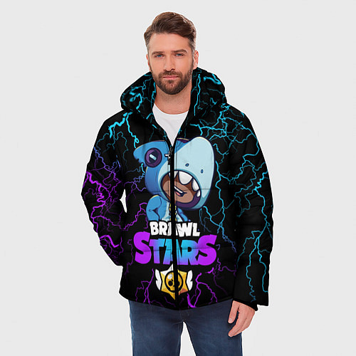 Мужская зимняя куртка Brawl Stars LEON SHARK / 3D-Черный – фото 3