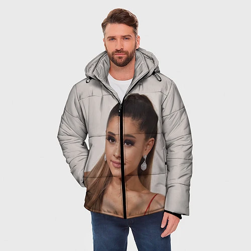 Мужская зимняя куртка Ariana Grande Ариана Гранде / 3D-Черный – фото 3