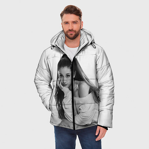 Мужская зимняя куртка Ariana Grande Ариана Гранде / 3D-Черный – фото 3