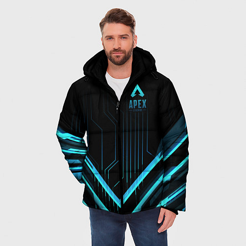 Мужская зимняя куртка Apex Legends / 3D-Черный – фото 3