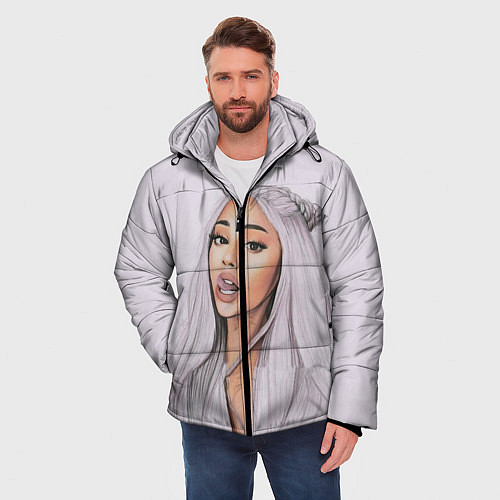 Мужская зимняя куртка Ariana Grande Ариана Гранде / 3D-Черный – фото 3