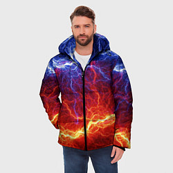 Куртка зимняя мужская Лёд и огонь, цвет: 3D-черный — фото 2