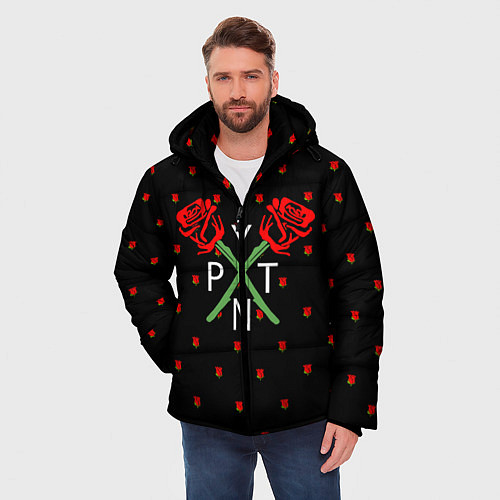 Мужская зимняя куртка Payton Moormeier: Roses / 3D-Черный – фото 3