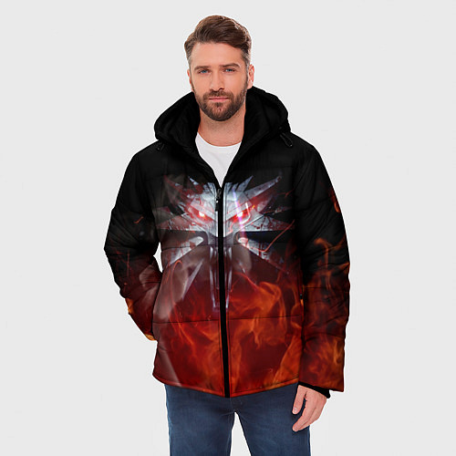 Мужская зимняя куртка ВЕДЬМАК / 3D-Черный – фото 3
