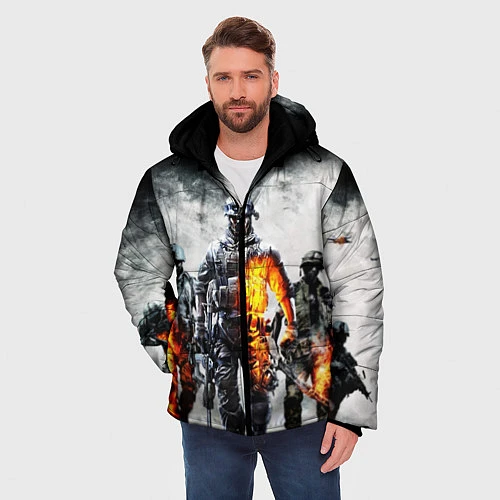 Мужская зимняя куртка Battlefield / 3D-Черный – фото 3
