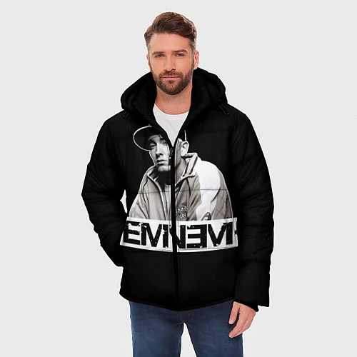Мужская зимняя куртка Eminem / 3D-Черный – фото 3