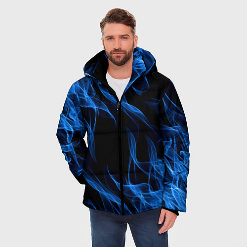 Мужская зимняя куртка BLUE FIRE FLAME / 3D-Черный – фото 3