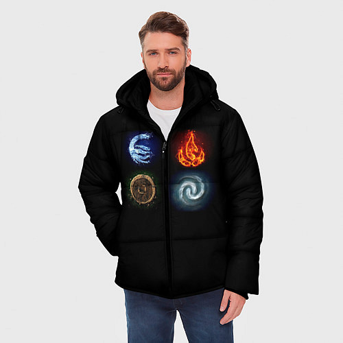 Мужская зимняя куртка Аватар / 3D-Черный – фото 3