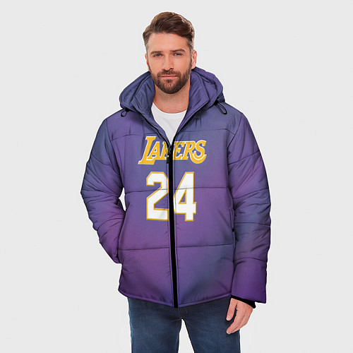 Мужская зимняя куртка Los Angeles Lakers Kobe Brya / 3D-Черный – фото 3
