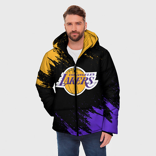 Мужская зимняя куртка LA LAKERS / 3D-Красный – фото 3