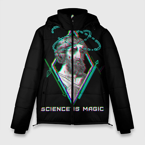 Мужская зимняя куртка Magic is science - Пифагор / 3D-Светло-серый – фото 1
