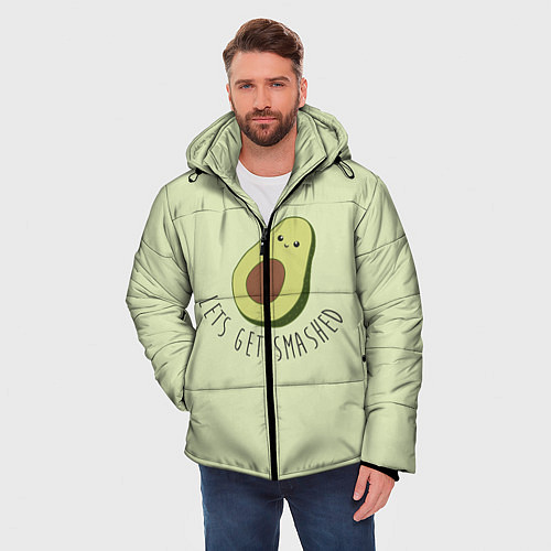 Мужская зимняя куртка Авокадо / 3D-Черный – фото 3