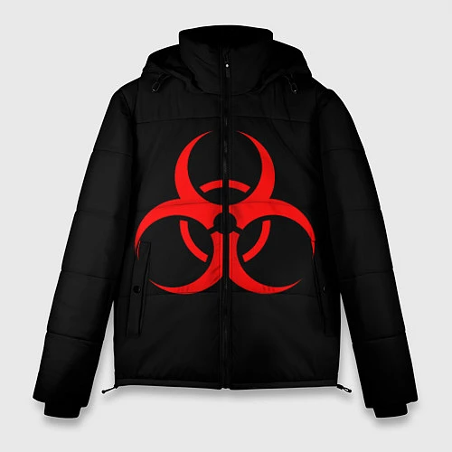 Мужская зимняя куртка Plague inc / 3D-Красный – фото 1