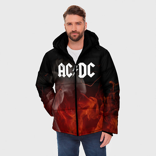 Мужская зимняя куртка AC DC / 3D-Красный – фото 3