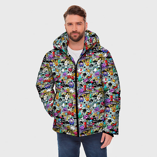 Мужская зимняя куртка Stickerboom / 3D-Черный – фото 3