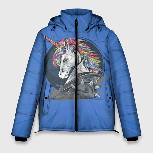 Мужская зимняя куртка Единорог Rock / 3D-Красный – фото 1