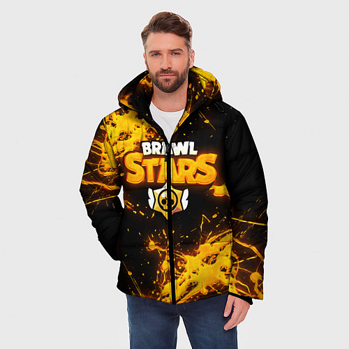 Мужская зимняя куртка Brawl Stars / 3D-Черный – фото 3