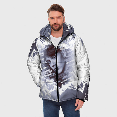 Мужская зимняя куртка Тима Белорусских чб / 3D-Черный – фото 3