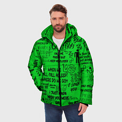 Куртка зимняя мужская GREEN BILLIE EILISH, цвет: 3D-черный — фото 2