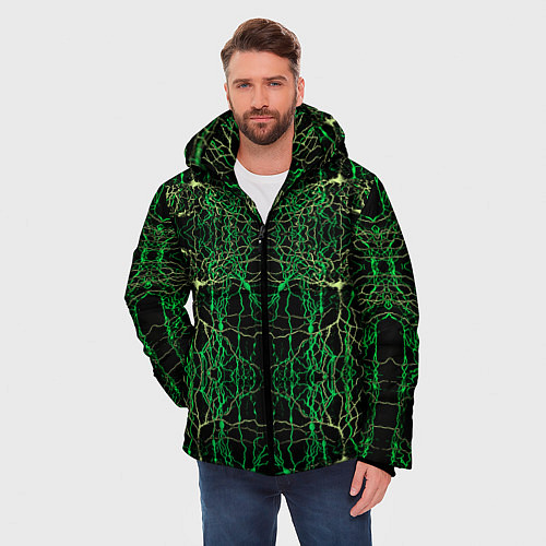 Мужская зимняя куртка Древо / 3D-Черный – фото 3
