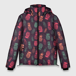 Куртка зимняя мужская Ананасовый экспресс, цвет: 3D-черный
