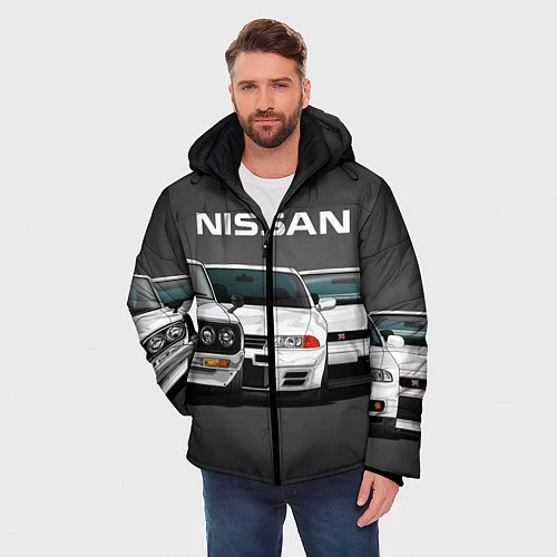 Мужская зимняя куртка NISSAN / 3D-Черный – фото 3